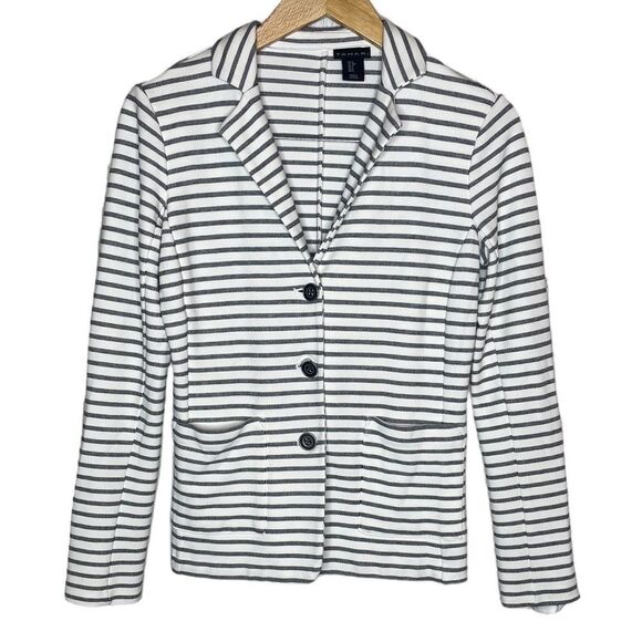 Tahari Striped Blue White Blazer size Small - Picture 1 of 4